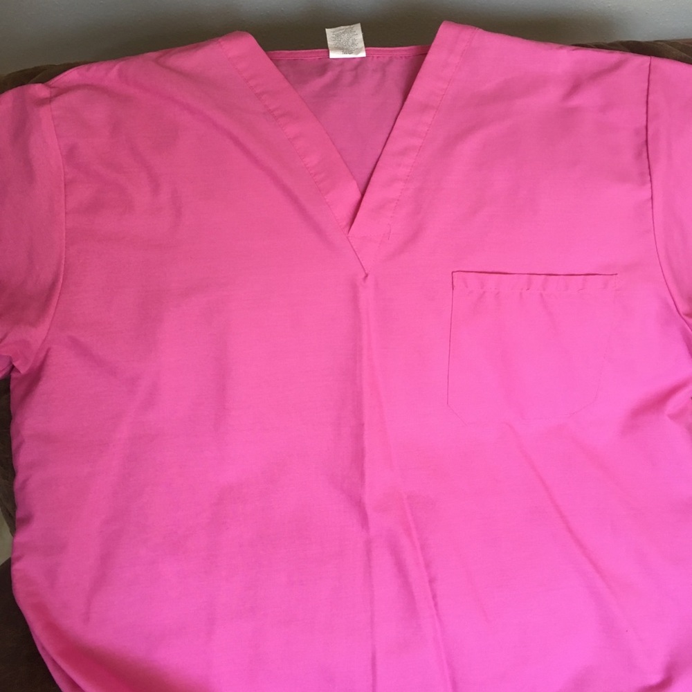 Pink scrub top